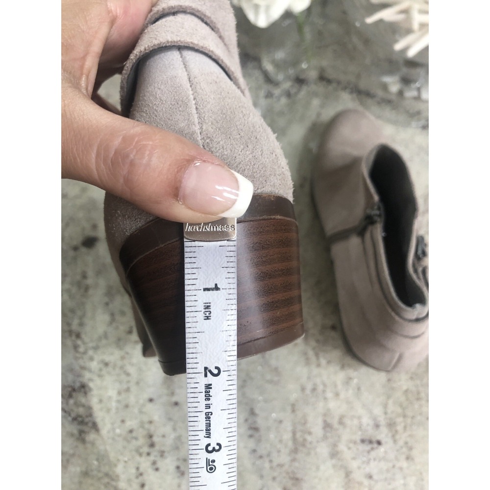 SAM EDELMAN "PETAL" Grey Suede Ankle Boots w/Buckle Sz 10 Booties - Picture 9 of 11